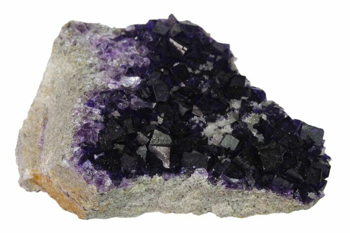 Purple Cubic Fluorite Crystal Cluster - Morocco #137149